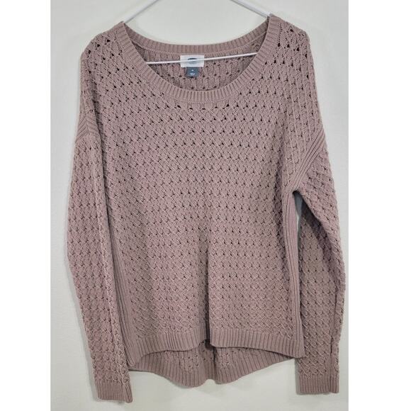 Old Navy Sweater Womens Medium Boho Mauve Sweater Cottage Core Casual Sweater - Picture 1 of 7